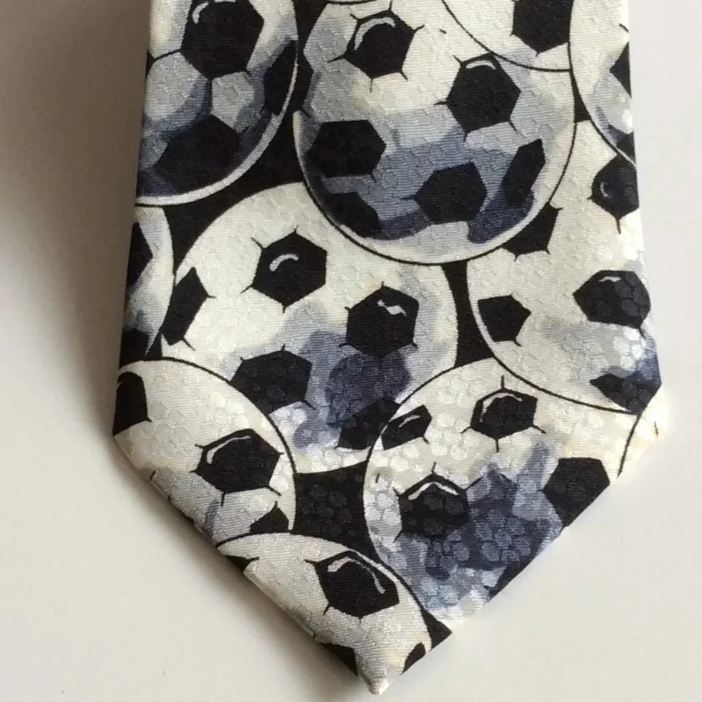 Alberto Perricci Soccer Ball Vintage Silk Tie